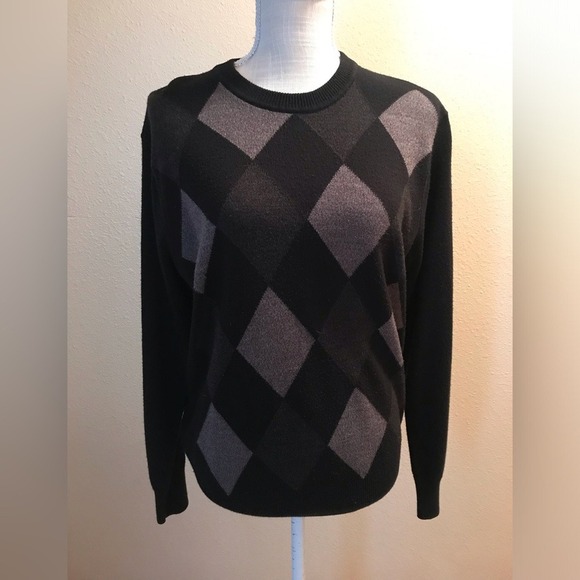 Dockers checkered diamond sweater knit long sleeve crewneck 'regular fit' - Picture 2 of 4